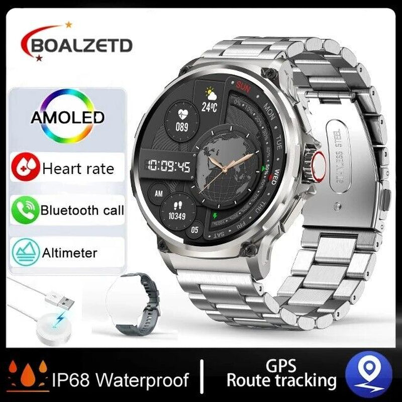 Ultra HD 1.85" Smartwatch with GPS, Bluetooth Calling & Health Monitoring - Perfect Gym Gift!