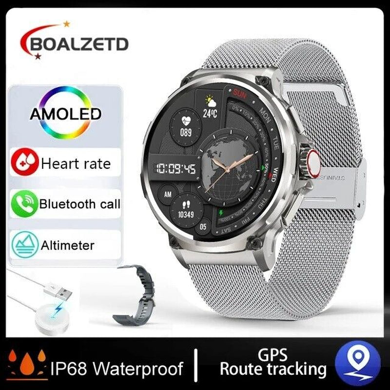 Ultra HD 1.85" Smartwatch with GPS, Bluetooth Calling & Health Monitoring - Perfect Gym Gift!