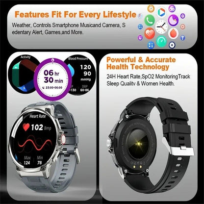 Ultra HD 1.85" Smartwatch with GPS, Bluetooth Calling & Health Monitoring - Perfect Gym Gift!