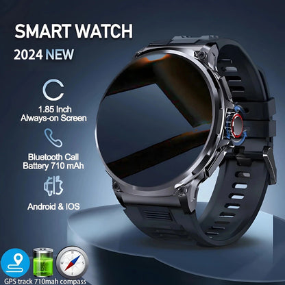 Ultra HD 1.85" Smartwatch with GPS, Bluetooth Calling & Health Monitoring - Perfect Gym Gift!
