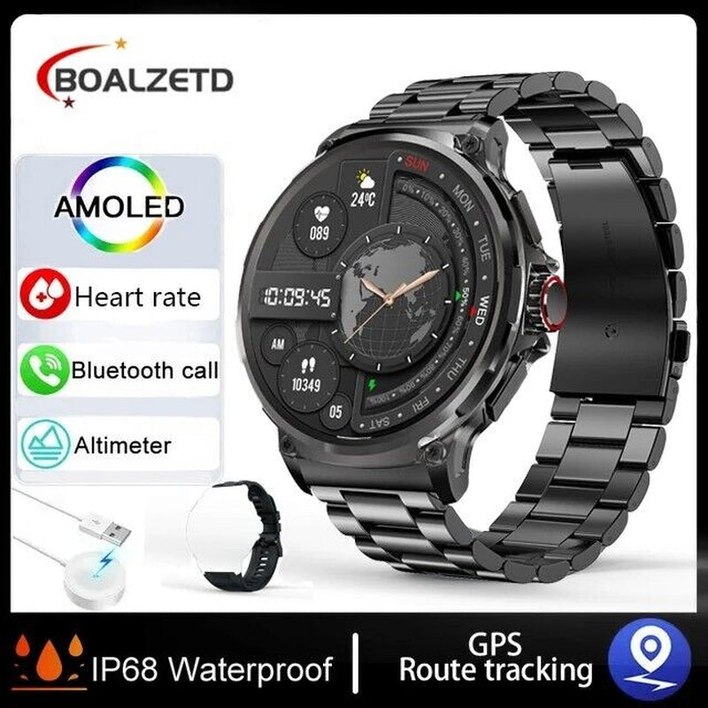 Ultra HD 1.85" Smartwatch with GPS, Bluetooth Calling & Health Monitoring - Perfect Gym Gift!